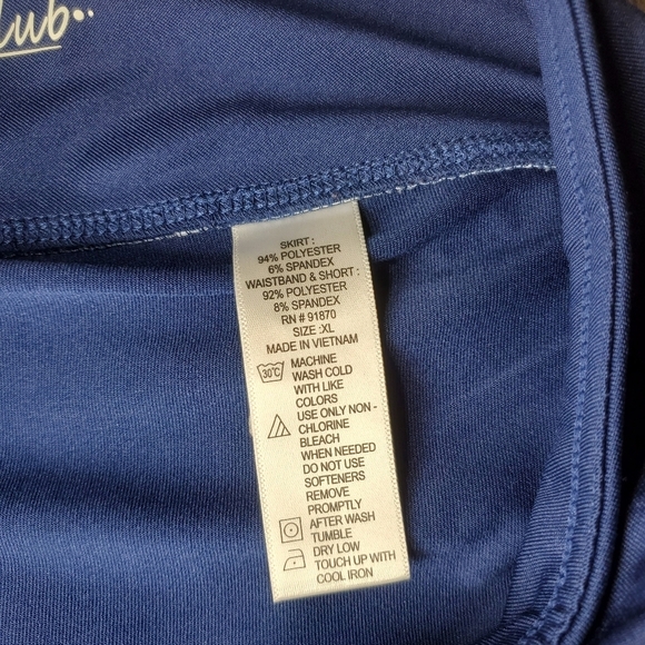 Cypress Club Women's Floral Skort Size X-Large Blue White Tummy Smoothing NWOT - Picture 8 of 13